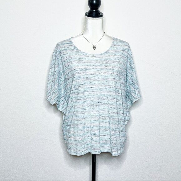 Chico's Women's Relaxed Fit Striped Dolman Sleeve Top Size 2 (L/XL) - Picture 1 of 8